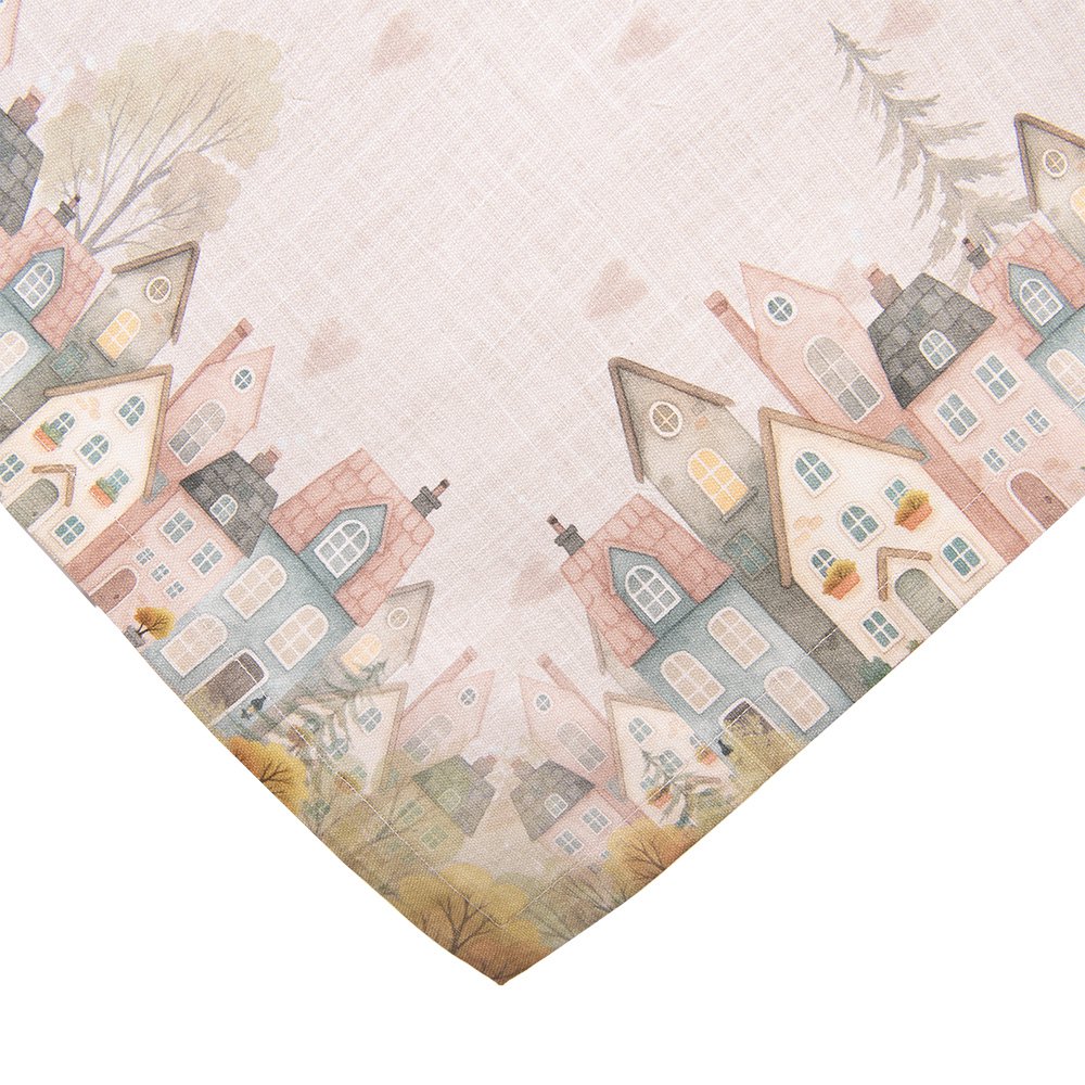 Tafelkleed 100x100 cm Beige Katoen