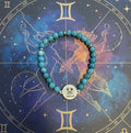 Dames armband Aquamarijn 6 mm met sterrenbeeld Tweeling