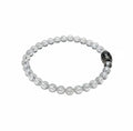 Dames armband Bergkristal 6 mm met basic kraal
