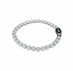 Dames armband Bergkristal 6 mm met basic kraal