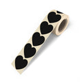 Black Hearts - Cadeaustickers op rol - 500 stuks