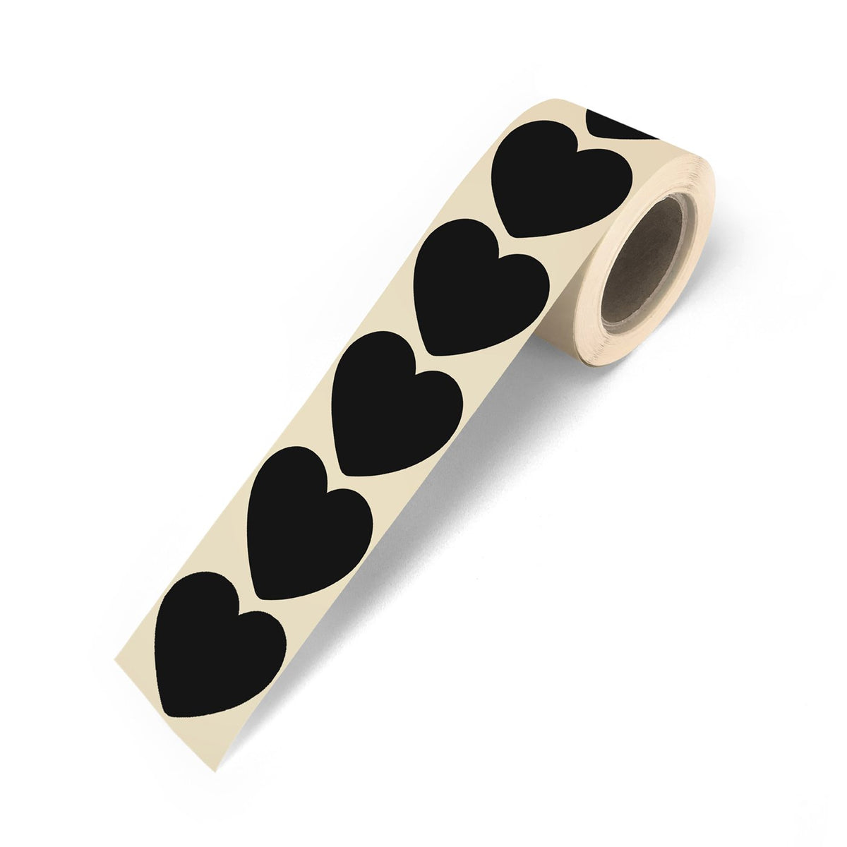 Black Hearts - Cadeaustickers op rol - 500 stuks