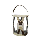 *windlicht koe hengsel bruin/wit 20cm*