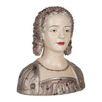 Decoratie Beeld Vrouw 27x15x30 cm Beige Kunststof