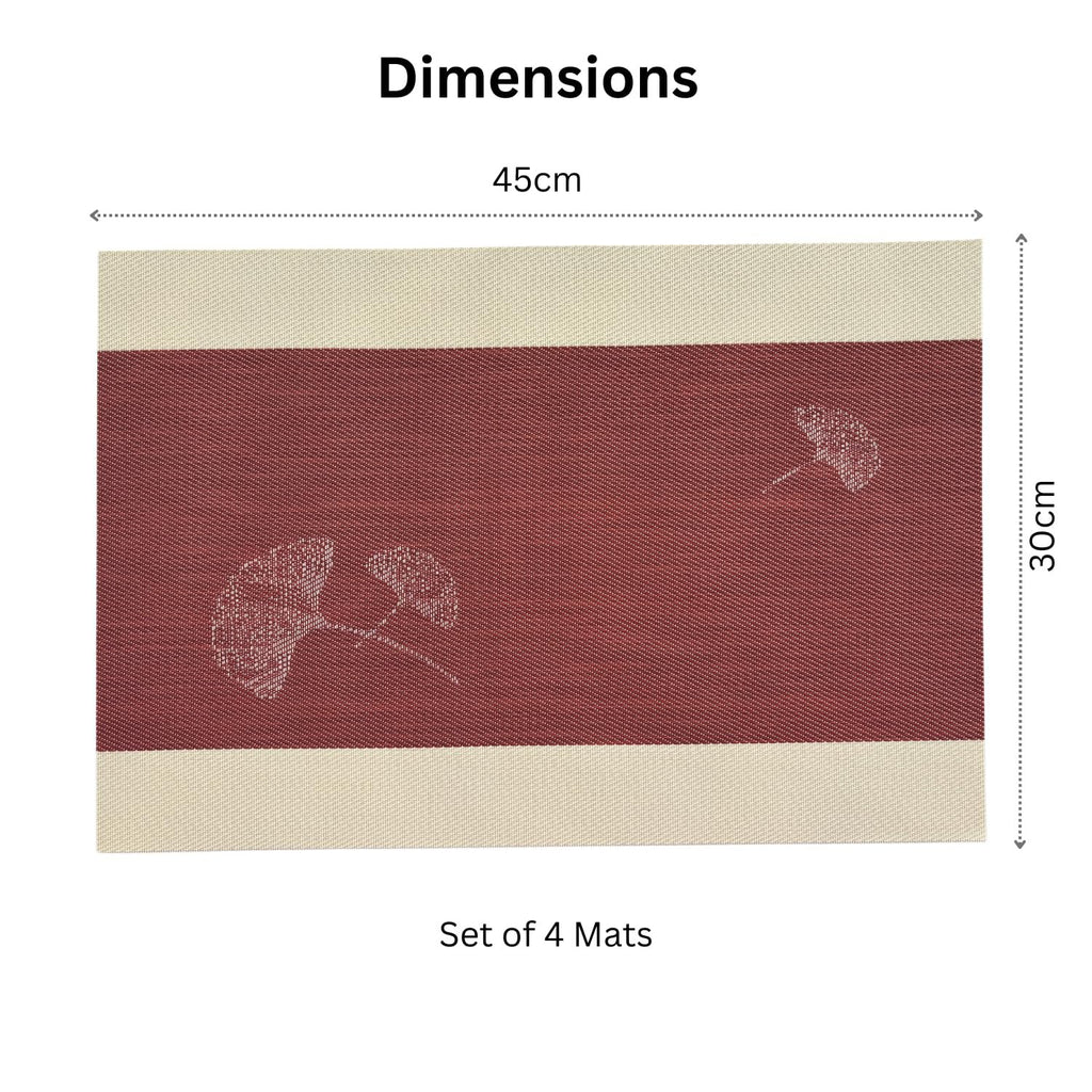 Tafelplacemats – Geweven PVC – Set van 4 – Antislip