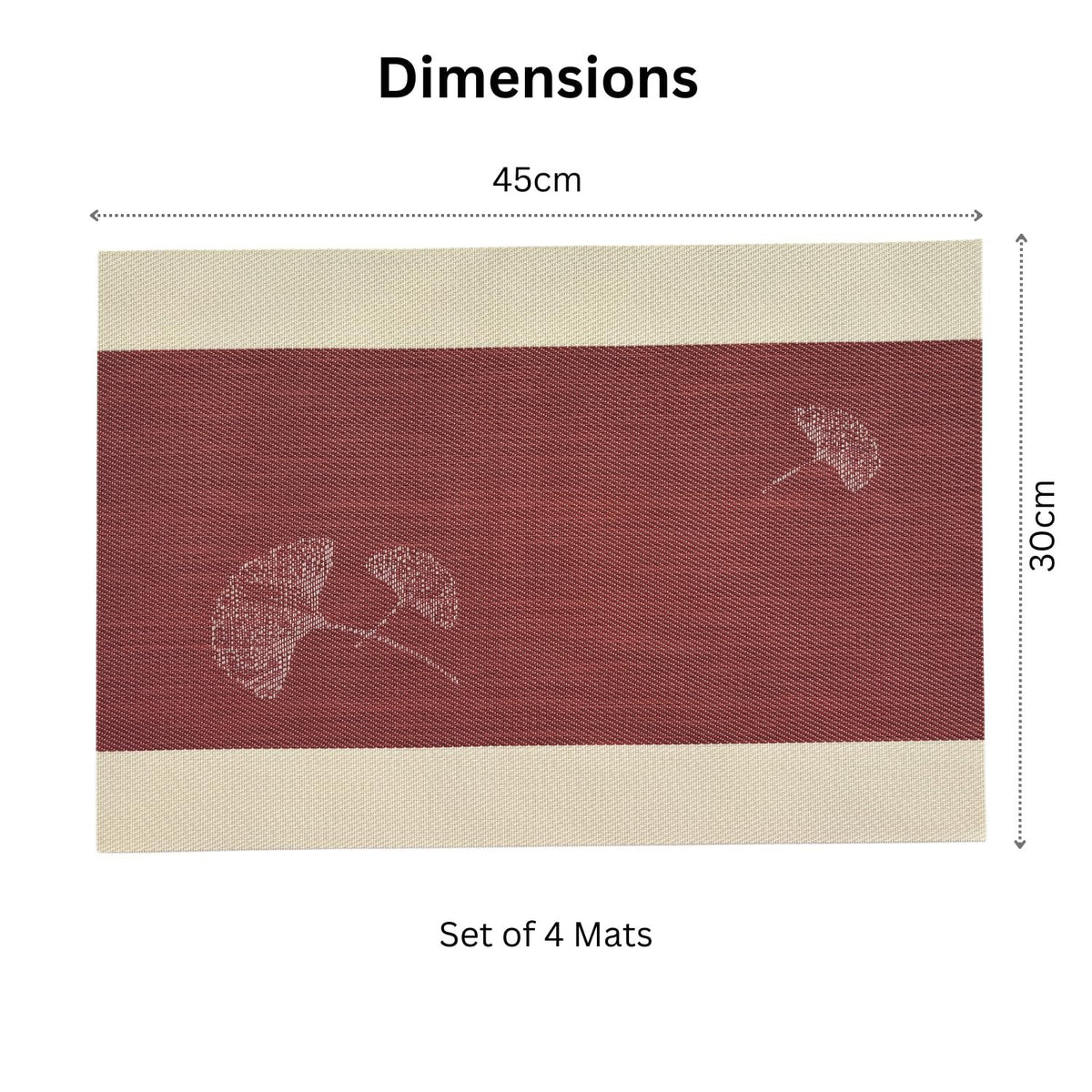 Tafelplacemats – Geweven PVC – Set van 4 – Antislip
