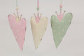 Metalenhanger hart met kroontje 6st 15x7cm ass