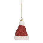 Kersthanger Kerstmuts 7x4x10 cm Rood Wit Kunststof