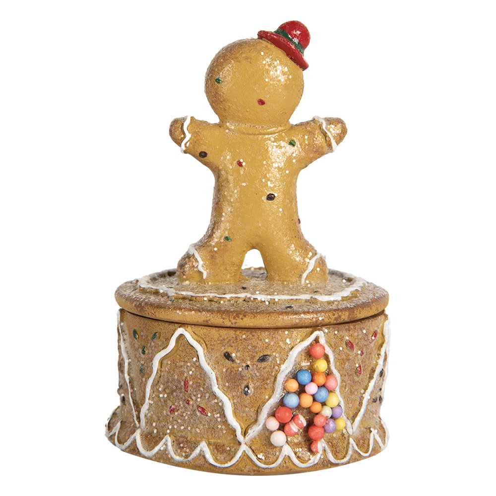 Voorraadpot Gingerbread man Ø 7x11 cm Bruin Kunststof