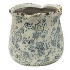 Bloempot Ø 15x14 cm Grijs Beige Keramiek Bloemen Bloempot Binnen