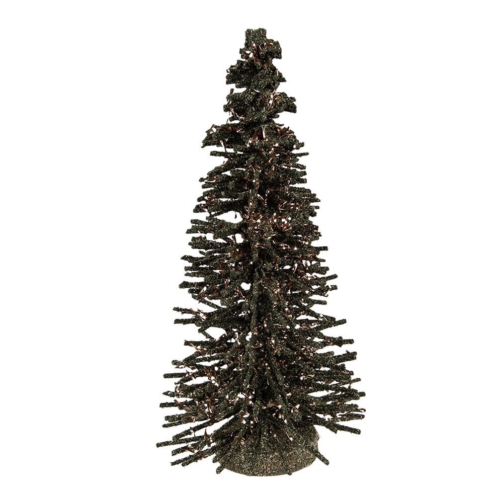 Kerstdecoratie Beeld Kerstboom Ø 14x25 cm Groen Hout