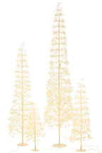J-Line decoratie Boom - warm witte - ijzer - wit - extra L - LED