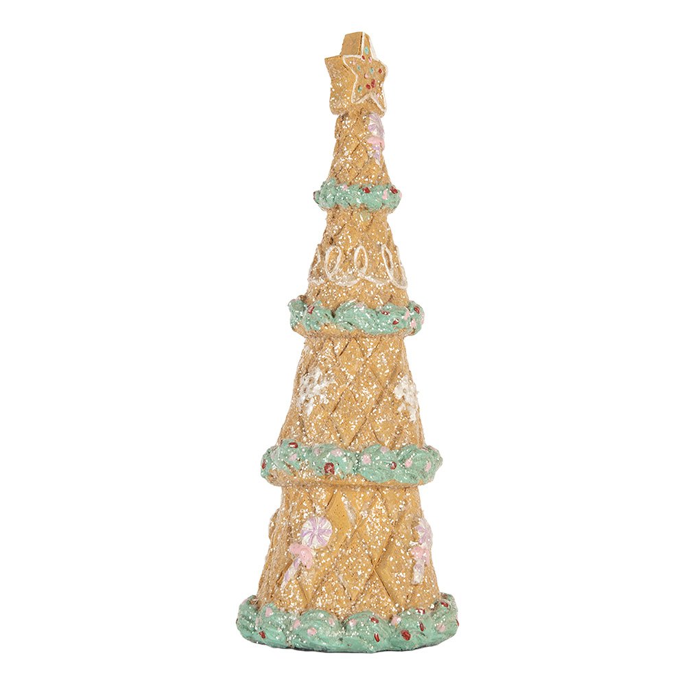 Decoratie Kerstboom Ø 9x25 cm Bruin Kunststof