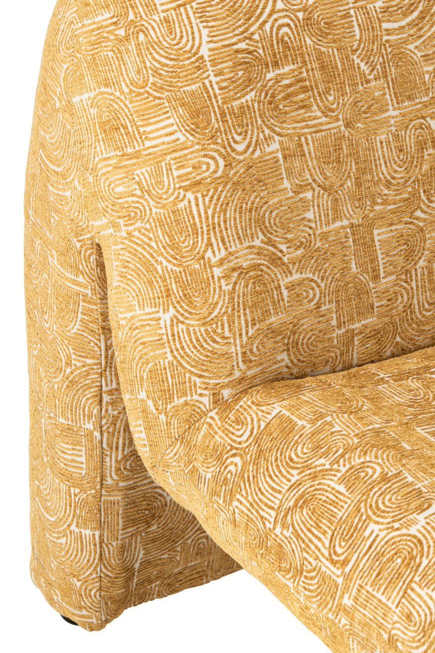 J-Line Chaise longue Margo - multiplex/stof - oker