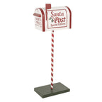 Kerstdecoratie Brievenbus 19x33x92 cm Wit Rood Metaal