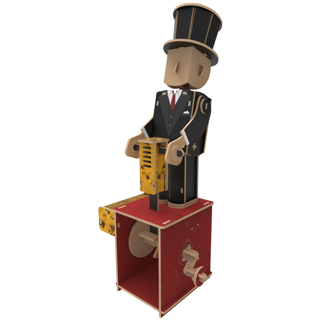 Ilo Build 3D Mechanische Houten Modelbouw Gentleman Jack, 0225, 12,5x8,5x30cm