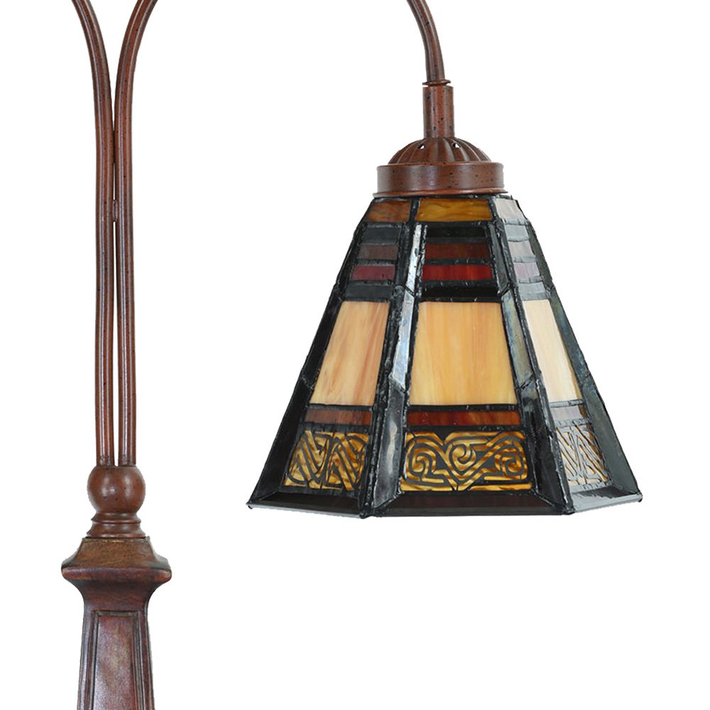 Tiffany Tafellamp 48x19x64 cm Bruin Glas