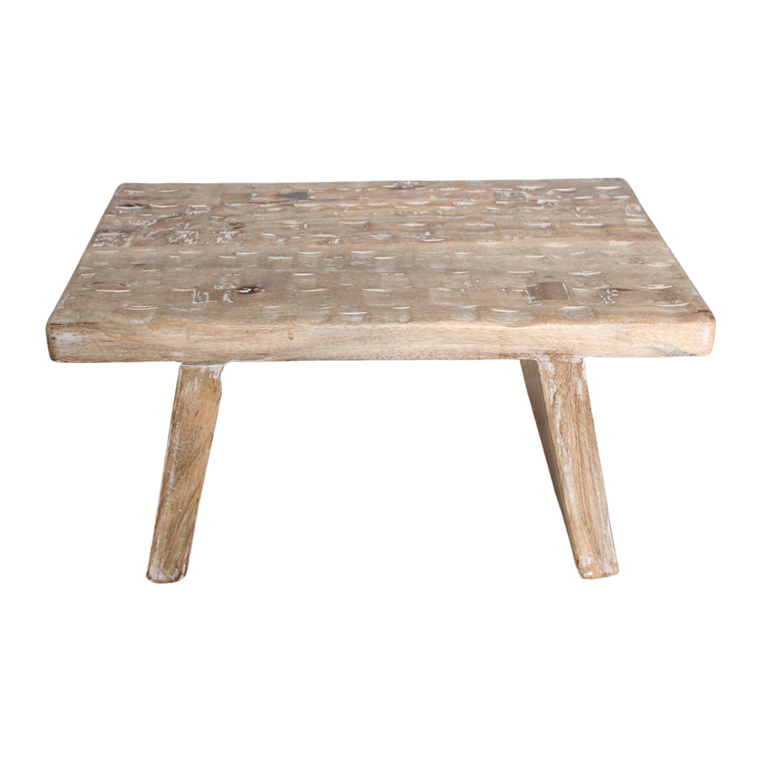 Stool chisseled top natural