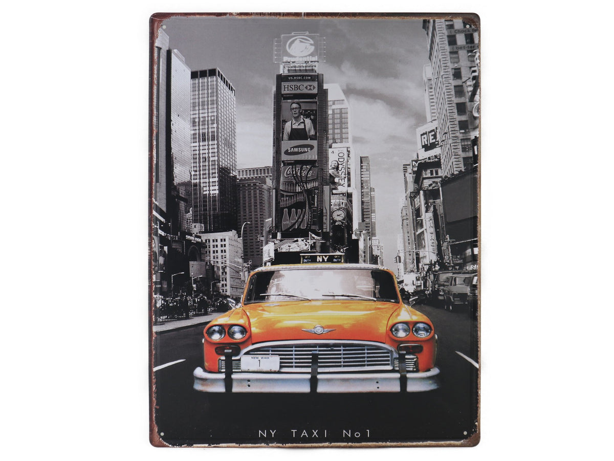 New York Retro Wandbord 40x30