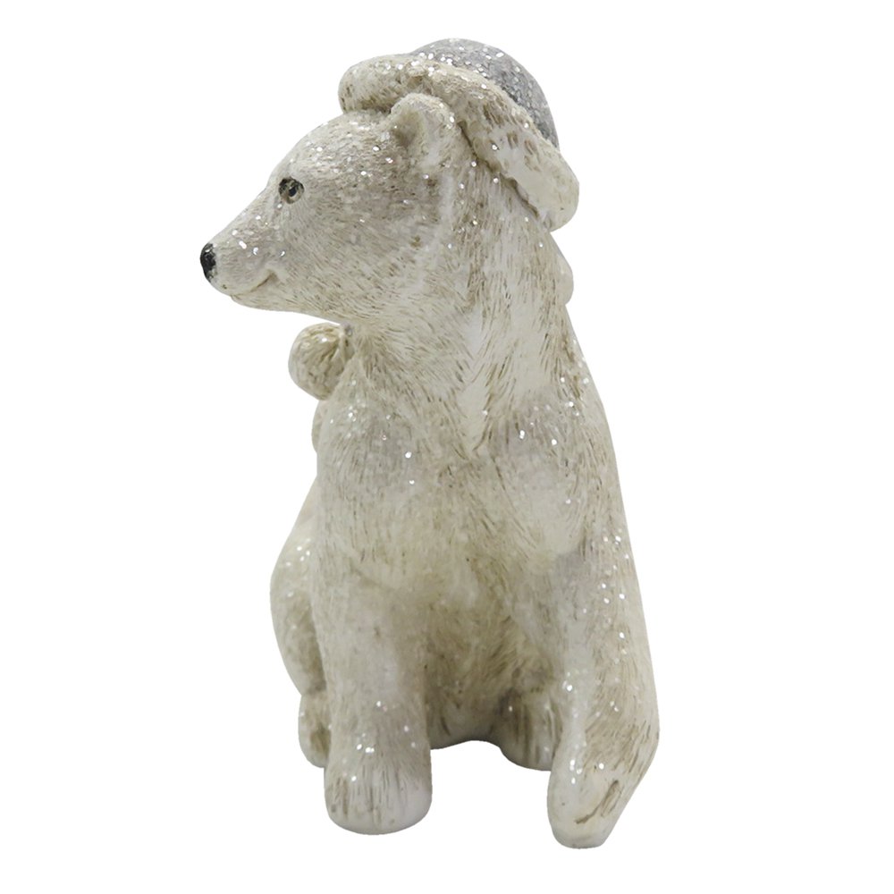 Beeld Kind 11 cm Wit Polyresin Kerstdecoratie