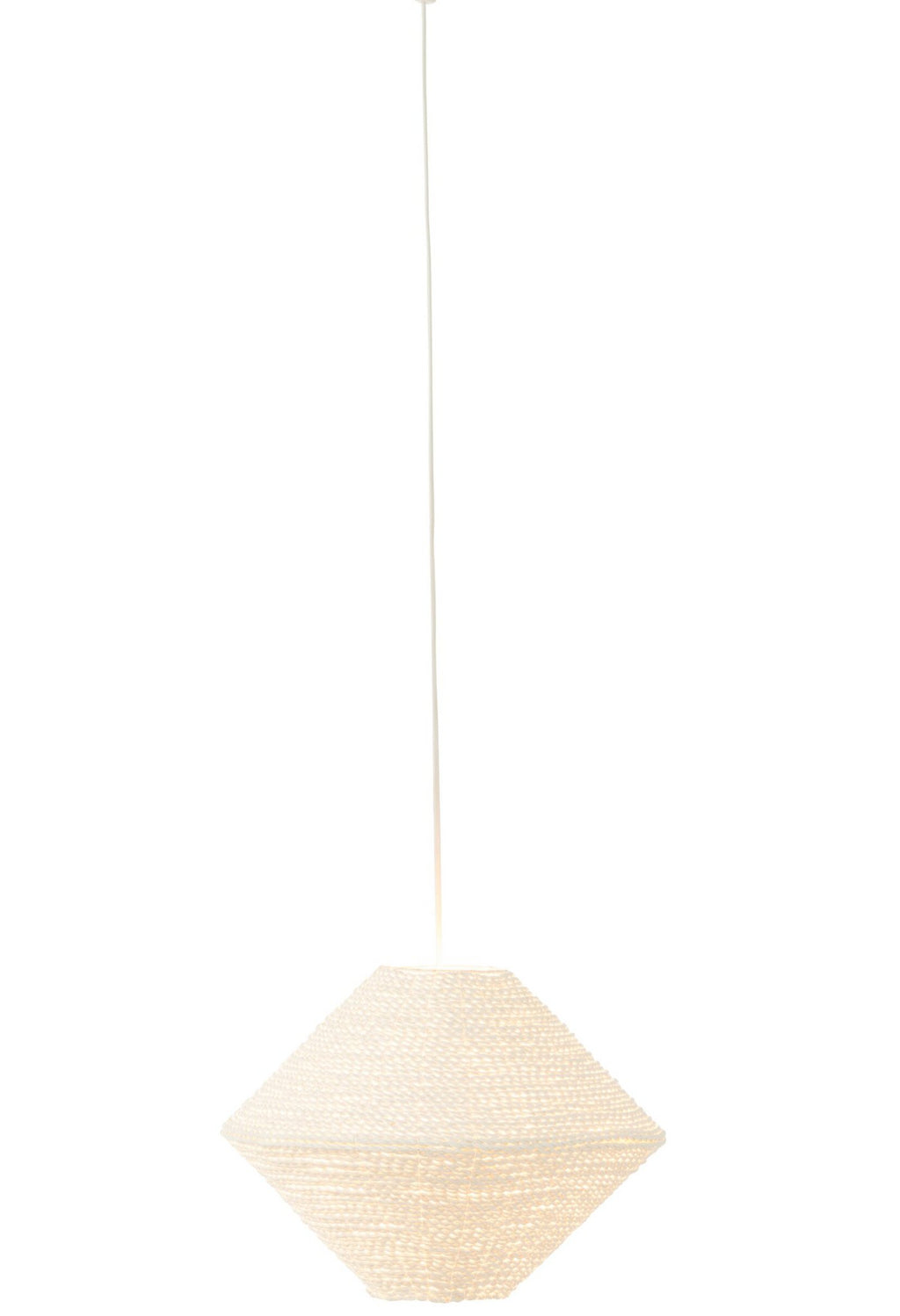 J-Line hanglamp Ufo Raffia - wit - klein