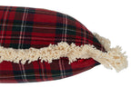 J-Line kussen Ruit Famille - polyester - rood/groen