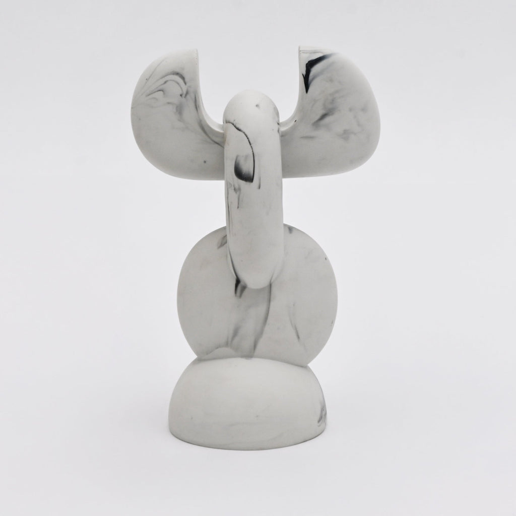 Moderne abstracte marmerlook sculptuur voor hedendaagse