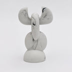 Moderne abstracte marmerlook sculptuur voor hedendaagse