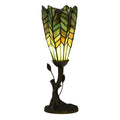 Tiffany Tafellamp Ø 15x42 cm Groen Glas Tiffany Bureaulamp