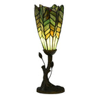 Tiffany Tafellamp Ø 15x42 cm Groen Glas Tiffany Bureaulamp