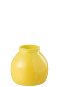 J-Line vaas - glas - geel - small - Ø 21 cm
