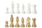 J-Line decoratie Schaakstuk - polyresin - goud/wit