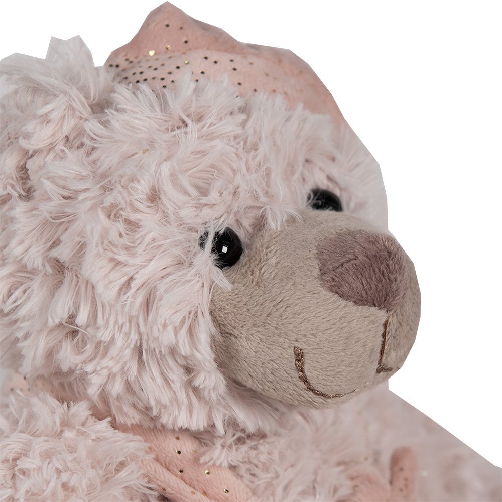 Knuffelbier 22 cm roze pluche