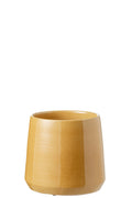 J-Line bloempot Rond - keramiek - oker - medium - Ø 23 cm