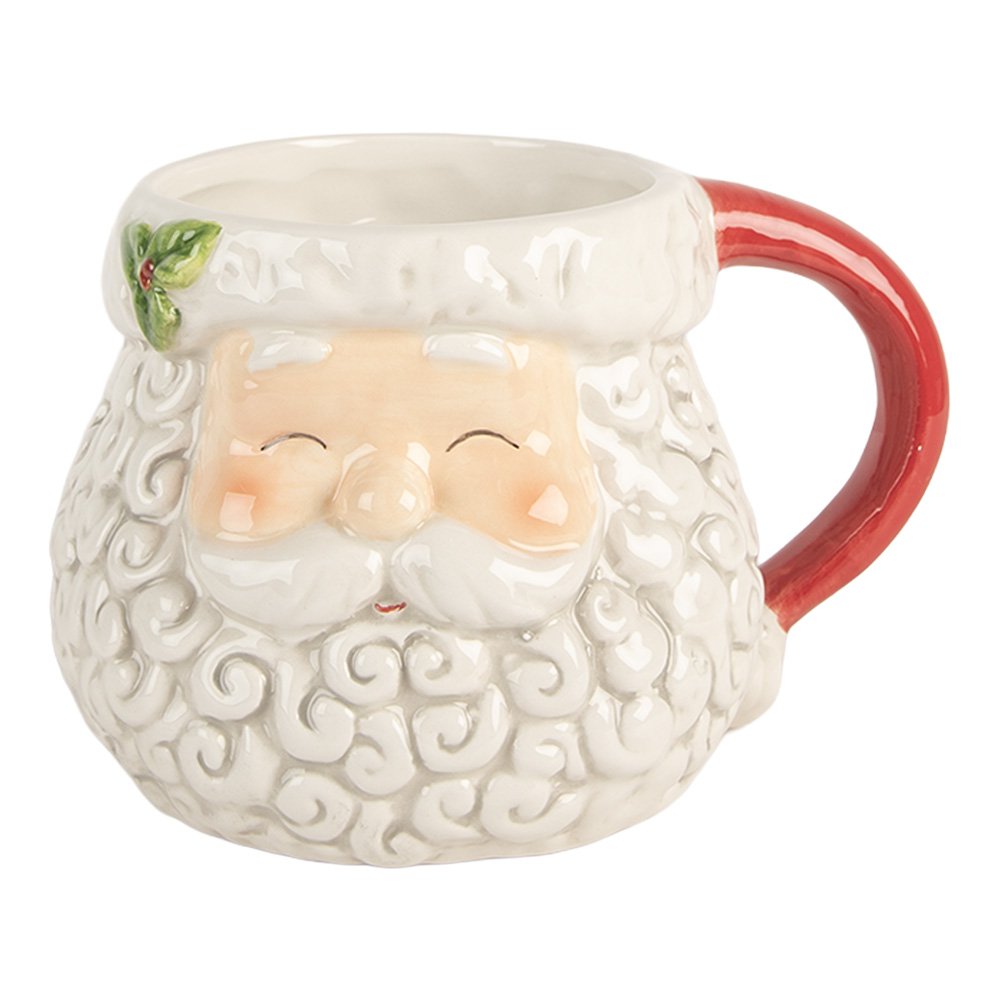Mok Kerstman 550 ml Wit Keramiek