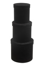 J-Line doos Rond - fluweel/papier - zwart - 3 stuks