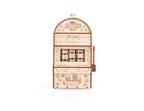 Eco Wood Art (EWA) DIY 3D Mechanische Houten Puzzel, One-Armed Bandit (met spaarpot), 4585, 13,6x11,7x25,3cm