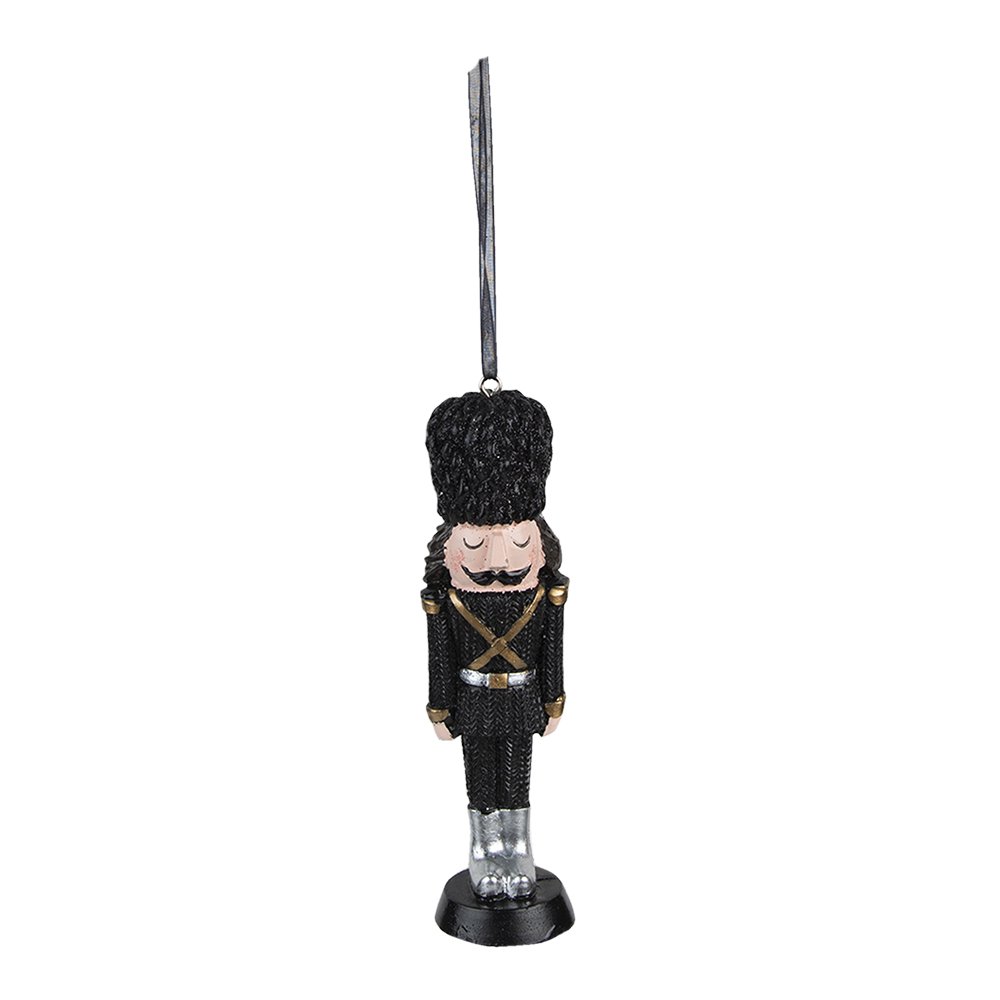 Kersthanger Notenkraker 13 cm Zwart Kunststof Kerstbal