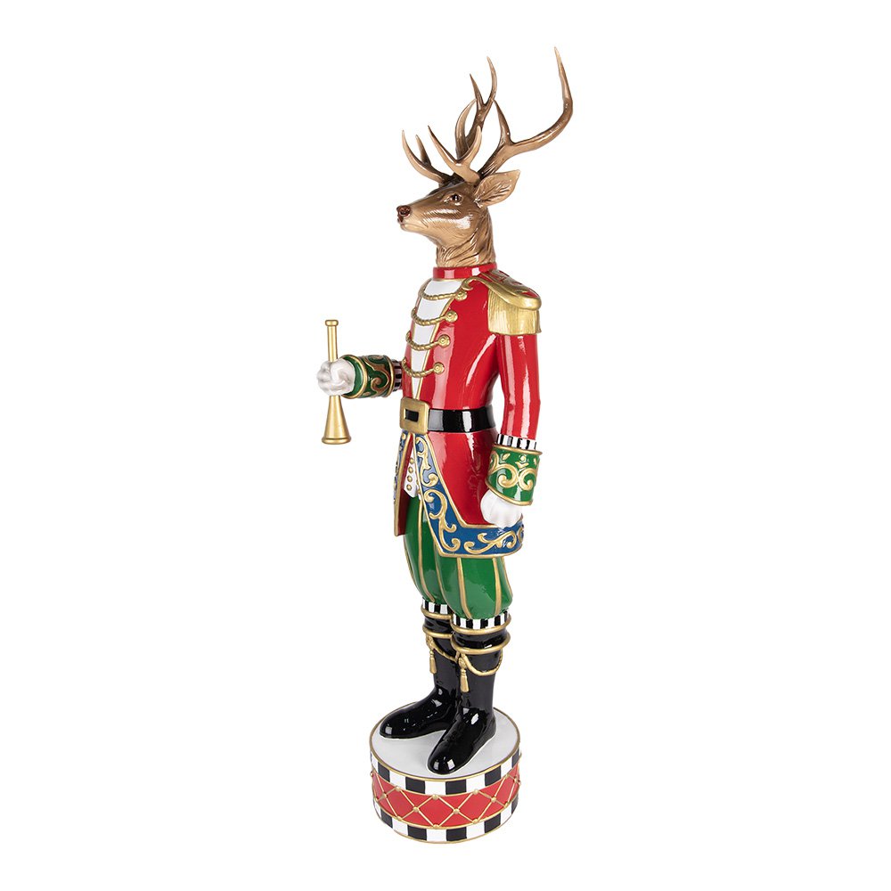 Kerstdecoratie Beeld Hert 25x20x82 cm Bruin Kunststof