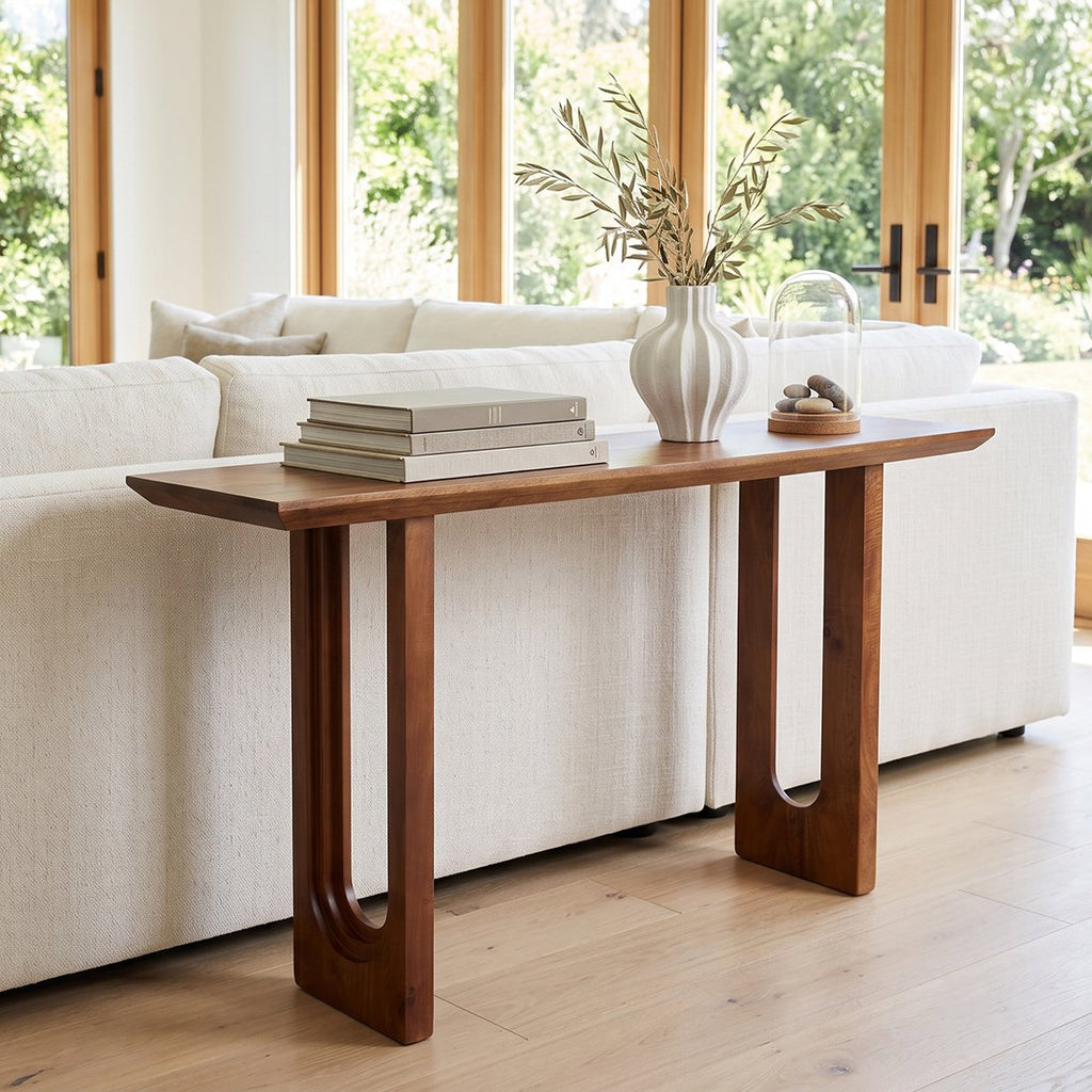 Bullnose mangohouten sidetable Chamfered