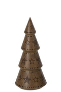 J-Line Ledboom met sterren - ijzer - bruin - large