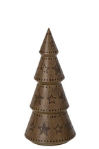 J-Line Ledboom met sterren - ijzer - bruin - large