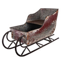 Kerstdecoratie Beeld Slee 51x23x30 cm Rood Metaal