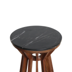 Sabah bijzettafel marmer zwart - 40x40x50 cm