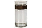 J-Line Cilindervaas - glas - donkerbruin/transparant - large