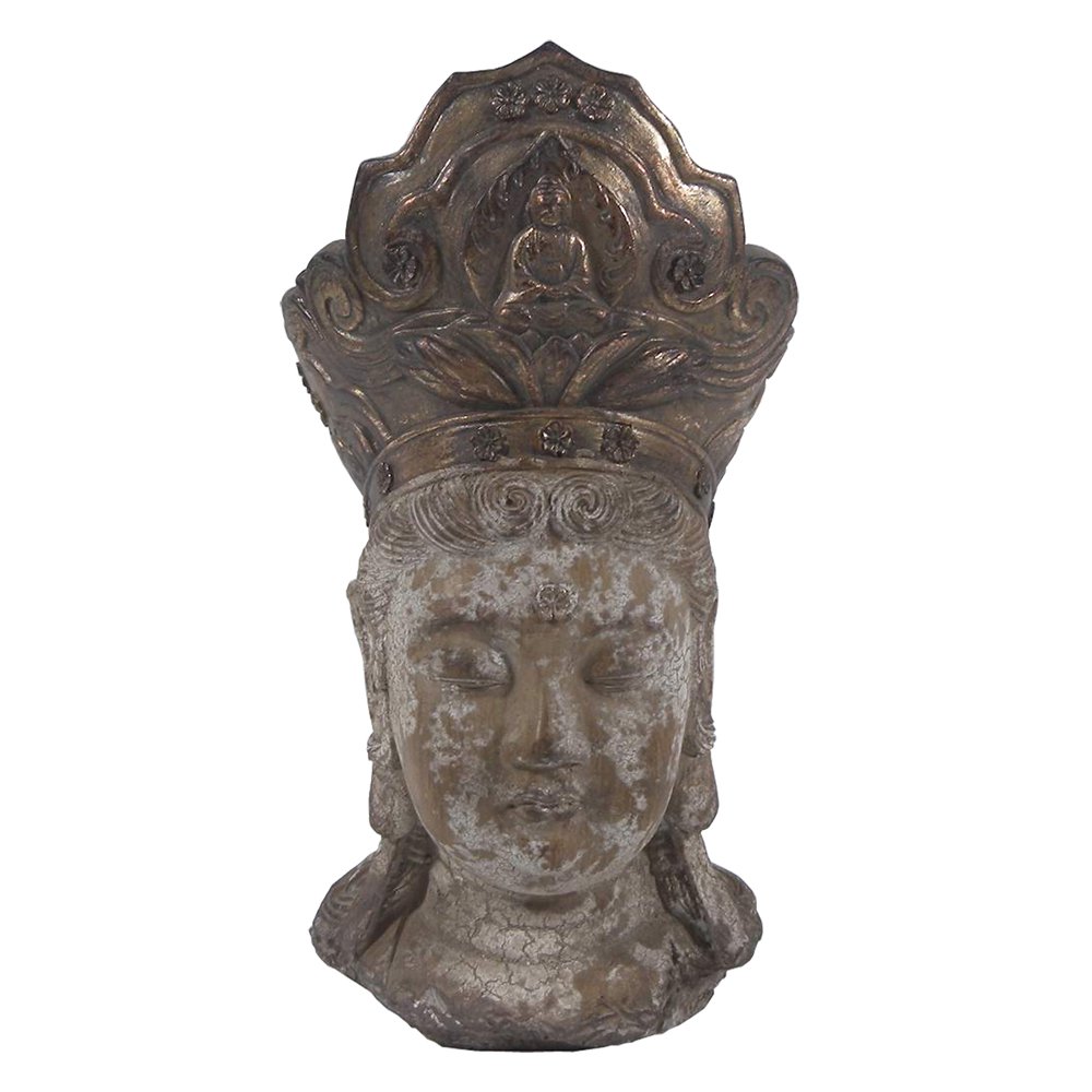 Beeld Boeddha 12x9x22 cm Bruin Polyresin