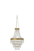 J-Line Kandelaarlampenkap - acryl - transparant/goud - small