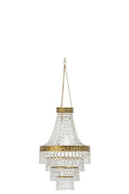 J-Line Kandelaarlampenkap - acryl - transparant/goud - small