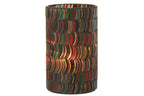 J-Line windlicht Mozaiek Curve - glas - mix - large