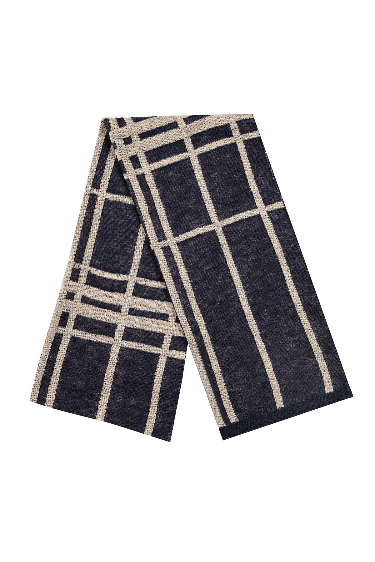 Men Galatia Scarf Navy-Beige